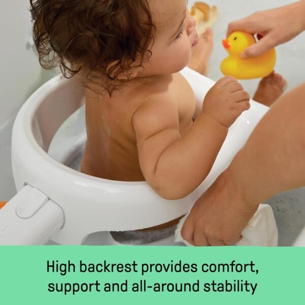 Summer by Ingenuity My Bath Seat for Sit-Up Baby Bathing, Sure & Secure Suction Cups, ASTM Safety Tested & Approved, Backrest for Assisted Sitting, Easy Setup & Storage, Pink