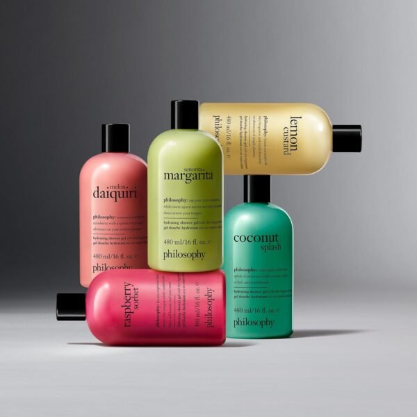 philosophy scent-sational hydrating bath & shower gels - efficiently cleanses, soothes & comforts dry skin - vegan & cruelty free formula