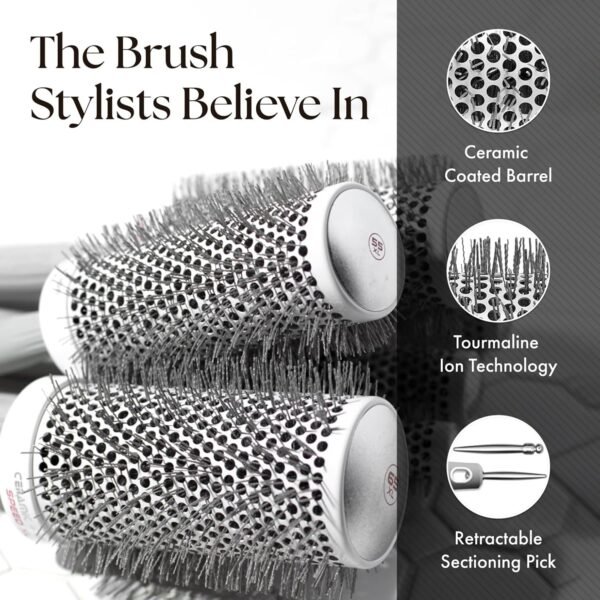 818nXq3E0JL._SL1500_.jpg Olivia Garden Ceramic + Ion Speed XL Round Brush – Extra-Long, Thermal, Non-Electric Blowout Brush for Thick Hair – Fast-Drying Roller
