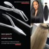 Hair Extension Tools & Microlinks Hair Extensions Kit for Micro link & Micro Ring - Beads Opener, Beads Closener & Needle Hook Tool Kit - Japanese Steel Professional Hair Loop & Styling Tool