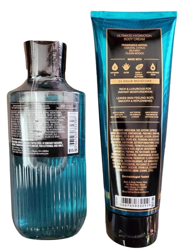 818xY9wC-L._SL1500_.jpg Bath & Body Works Men's Atlantic Ultimate Hydration Body Cream and Body Gel Wash 2 Piece Set