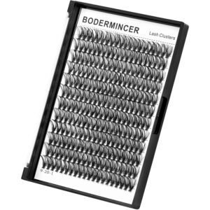 Bodermincer 7D/10D/20D/30D/40D/50D/60D/80D/100D Lash Cluster 240pcs D Curl Individual Cluster Eyelashes Fluffy false Eyelashes Extension Lash Cluster DIY at Home (20D-13mm)
