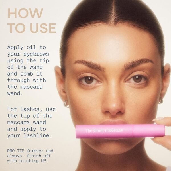 819IE6kGg0L._SL1500_.jpg The Skinny Confidential Brow Peptide Serum for Eyebrow & Eyelash Growth - Lengthen, Strengthen & Thicken Brows & Lashes for Fuller, Thicker & Healthier Results - Lightweight, Non-Greasy Formula
