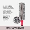 819SuYHkaYL._SL1500_.jpg Conair Style & Volumize Metal Round hair brush - Blow Drying brush - Hairbrush for Short Hair Length - Color at random -1 Count