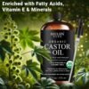 819ad0EvWL._SL1500_.jpg Organic Castor Oil for Hair, Scalp, Skin, Face & Eyelashes | USDA Certified | 100% Pure Castor Oil Organic Cold Pressed Unrefined Glass Bottle, Hexane Free - Soulspa Pure - 16 fl oz