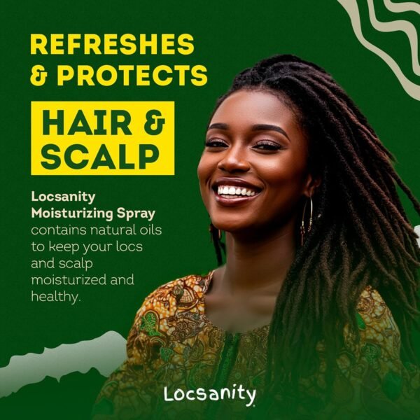 Locsanity Daily Moisturizing Refreshing Spray for Locs, Dreadlocks - Rose Water and Peppermint Hair Scalp Moisturizer, Dreadlock Spray - Natural Loc Care and Maintenance (8oz)