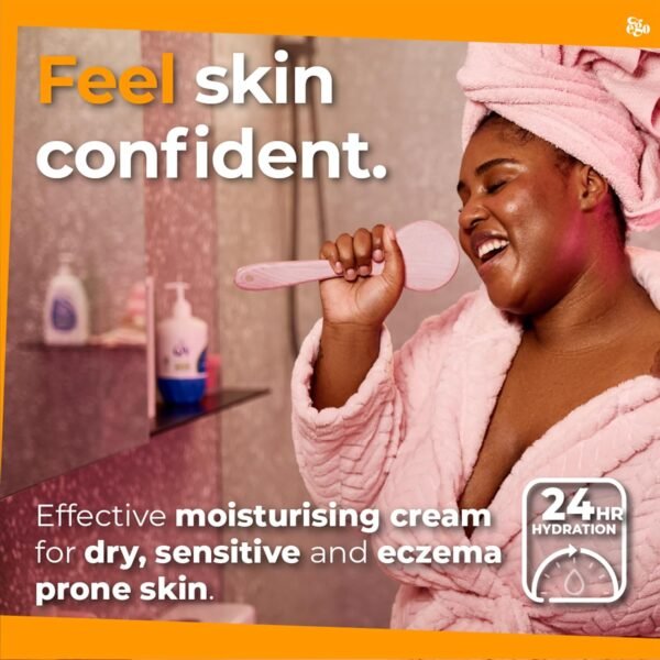 QV Cream with 10% Glycerin (500g) Rich Protective Moisturiser for Sensitive Dry Skin Fragrance Free Noncomedogenic Body Cream Hydrating Skin Care for Eczema Psoriasis Dermatitis Pump Dispenser Bottle