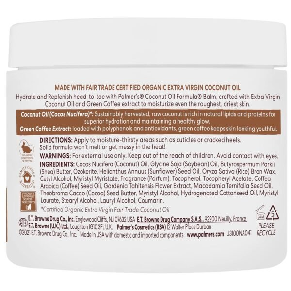 Palmer's Coconut Oil Formula Body Balm with Green Coffee Extract, 3.5 Ounce