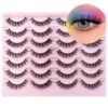 81A9LLplpL._SL1500_.jpg Russain Strip Lashes D-Curly False Eyelashes Natural Look Wispy Cat Eye Lashes that Look Like Eyelash Extensions 3D Lashes Pack