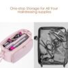 81ABymcWzRL._SL1500_.jpg Fasrom Hair Tools Travel Bag with Heat Resistant Mat for Flat Iron, Curling Iron and Hair Straightener, 2 in 1 Hair Dryer Travel Case to Organize Hair Styling Tools, Pink (Patent Design)