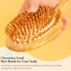 81AHDv7CMcL._SL1500_.jpg Bamboo Hair Brush for Hair Growth, Natural Bamboo Bristles Detangling Wooden Paddle Hairbrush for Massaging Scalp, for Women Men and Kids, for All Hair Types, with Ergonomic handle