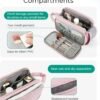 81Ak72yMAUL._AC_SL1500_.jpg BAGSMART Travel Makeup Bag Organizer, Puffy Make Up Bag, Cosmetic Organizer Case for Travel Essentials Toiletries Accessories Bottles, Brushes (Pink)