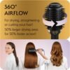 81B4QJe10wL._AC_SL1500_.jpg Professional Blowout Hair Dryer Brush, Black Gold Dryer and Volumizer, Hot Air Brush for Women, 75MM Oval Shape (Black Gold)