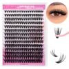 81B5RWxkopL._SL1500_.jpg Fadlash DIY Lash Clusters Individual Eyeslash Extensions Volume Lash Clusters Thick Band Wispy Natural Eyelash Extension Large Tray (40D-0.07-D, 8-16mm)