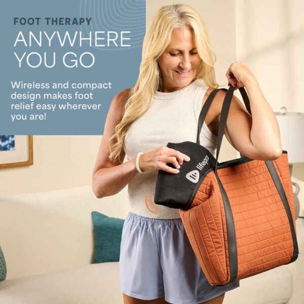 Lifepro Red Light Therapy Foot and Ankle Wrap, Comfortable and Portable, One-Size-Fits-All, 2 Effective Wavelengths, Invisible Near-Infrared Red Light Therapy Glove for Joints, Muscles and Stiffness