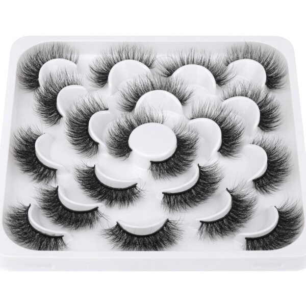 81BOmAPLlSL._SL1500_.jpg ALICROWN Fuzzy Mink Lashes, Faux Mink Eyelashes 3D Volume Lashes Pack Handmade Dramatic Thick Crossed Fake Eyelashes Soft Reusable 10 Pairs
