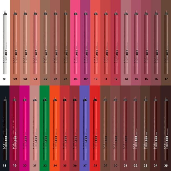 81Brrg6GHPL._SL1500_.jpg NYX PROFESSIONAL MAKEUP Line Loud Lip Liner, Longwear and Pigmented Lip Pencil with Jojoba Oil & Vitamin E - Make A Statement