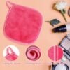 Makeup Remover Cloth, 6" x 6" Make Up Towels Reusable Face Cloth for Washing Face, Makeup Remover Pads Microfiber Face Washcloth with Mesh Bag, Just Water, 12 Pack