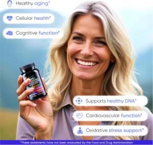 NAD Supplement. Longevity Formula with Liposomal NAD+, Trans Resveratrol, Quercetin, Berberine, Betaine Anhydrous, Grape Seed, Fisetin. NAD Resveratrol Supplement with Berberine 90 Capsules.