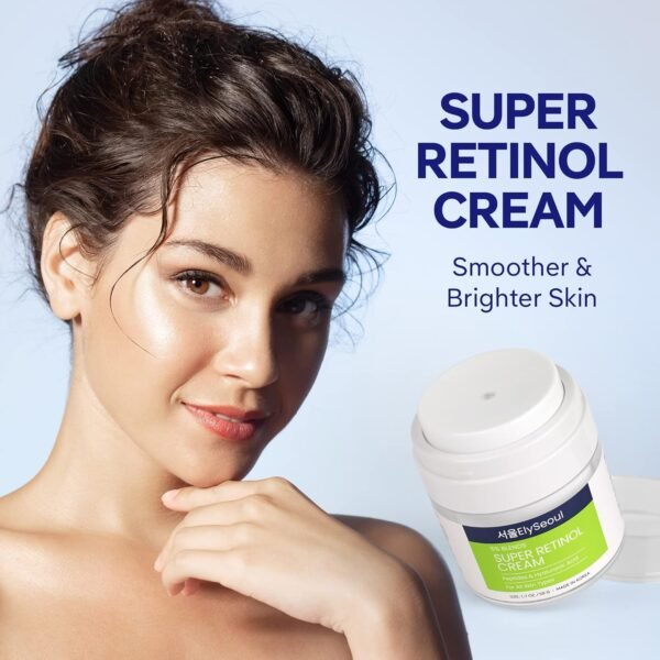 81CWfdAGehL._SL1500_.jpg Retinol Cream for Face Korean Skincare: Anti-Aging Collagen Peptides & Hyaluronic Acid Face Cream for Women, 1.7 oz.