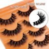 81CiDPrqz7L._SL1500_.jpg Faux Mink Lashes Fluffy 3D False Eyelashes 18mm Wispy Volume Lashes that Look Like Extensions 5 Pairs Strip Lashes by FOINEMYED