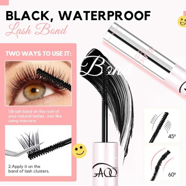 81Ckf-5SgL._SL1500_.jpg GAQQI Lash Bond and Remover 2 in 1, Waterproof Lash Cluster Glue & Lash Remover, Super Strong Eyelash Glue 72h+, Fast Removal No Residue