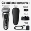 81Cm7JygKBL._AC_SL1500_.jpg Braun Series 8 Electric Razor for Men, with 4+1 Shaving Elements & Precision Long Hair Trimmer, Close & Gentle Even on Dense Beards, Wet & Dry Electric Razor with 60min Runtime, 8517s Galvano Silver