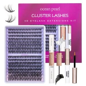 81DKjRQ2KrL._SL1500_.jpg DIY Lash Extension Kit 320 Pcs Lash Clusters Kit Individual Lashes Natural 10-16mm C/D Curl with Bond Seal Tweezers Lash Glue Remover False Eyelashes for Beginner Eyelash Extensions at Home (30D+40D)