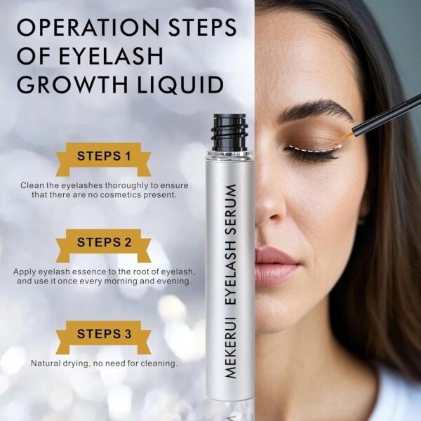 Say Goodbye to Sparse Lashes! Mekerui Eyelash Serum, Backed by a Precise Formula, Clinically Proven to Reshape Long and Dense Eyelashes.