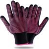 81DtQs6rr4L._SL1500_.jpg Teenitor 2 Pcs Heat Resistant Gloves With Silicone Bumps, Professional Heat Proof Glove Mitts For Hair Styling Curling Iron Wand Flat Iron Hot-Air Brushes Sublimation Gloves Rose Red