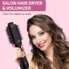 Hair Dryer Brush Blow Dryer in One, Upgraded 4 in 1 Hair Dryer and Styler Volumizer with Negative Ion Anti-frizz Ceramic Titanium Barrel Hot Air Hair Straightener Brush