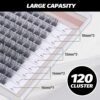 81EkiB8kFWL._SL1500_.jpg DIY Eyelash Extension Lash Clusters 120 Clusters False Eyelash 3D Effect Individual Natural Lashes Set at Home Eyelash Extension Kit Lashes Pack Volume Cross Mixed