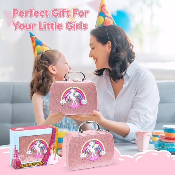 Kids Makeup Kit for Girl, Washable Kids Makeup Toy Kit, Real Makeup for Kid Little Girls, Birthday Gifts for 3-12 Year Old Girls