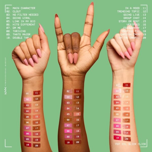 81F1tl81kRL._SL1500_.jpg NYX PROFESSIONAL MAKEUP Fat Oil Slick Click, Lightweight, Buildable, Pigmented Vegan Lip Balm - In A Mood