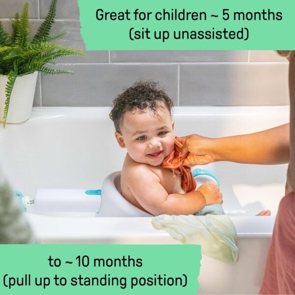 Summer by Ingenuity My Bath Seat for Sit-Up Baby Bathing, Sure & Secure Suction Cups, ASTM Safety Tested & Approved, Backrest for Assisted Sitting, Easy Setup & Storage, Pink
