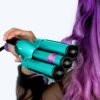 81FU7WRFwzS._SL1500_.jpg Bed Head Wave Affair Jumbo 3 Barrel Hair Waver | Quick Styling, Serious Hold, & Less Heat Damage | Heat Protectant Glove Included for Easy, Custom Styling