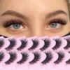 81FYiVfk1xL._SL1500_.jpg FANXITON Wispy False Eyelashes Natural Look Short Mink Lashes 3D Faux Mink Eyelashes 7 Pairs Pack