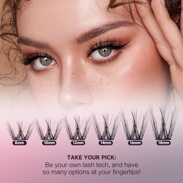 81G7lw1xs3L._SL1500_.jpg Cluster Lashes, Mink Fake Eyelashes 3D Volume Lashes, 144 Pcs Natural Eyelashes Mixed 8-18mm, DIY Cluster Eyelash Extensions at Home, D Curl Lash Clusters Soft & Lightweight (Dreamy)