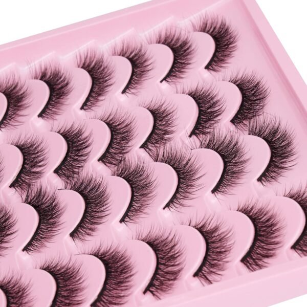81GAibdH6lL._SL1500_.jpg Lashes Natural Look Wispy Fasle Eyelashes 12mm Short Faux Mink Eyelashes Cat Eye Natural Strip Lashes Pack by Zegaine 16 Pairs
