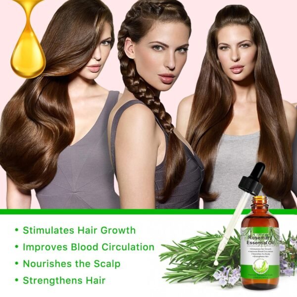 81GHJVySGVL._SL1500_.jpg Rosemary Oil for Hair Growth 4.04 Fl Oz with Scalp Massager, Pure Rosemary Essential Oil for Eyelashs, Eyebrows, Face, Skin Care, Body Massage, Nourishes The Scalp, Improve Blood Circulation