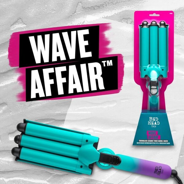 81GL7QLtZXS._SL1500_.jpg Bed Head Wave Affair Jumbo 3 Barrel Hair Waver | Quick Styling, Serious Hold, & Less Heat Damage | Heat Protectant Glove Included for Easy, Custom Styling
