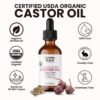 81H0tzVRr8L._SL1500_.jpg Organic Castor Oil - 100% Pure Certified USDA Organic, Cold Pressed & Hexane-Free, For Eyelashes, Eyebrows, Hair, Skin & Wellness Packs -1oz Glass Bottle & Dropper