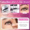 81H1AzUGwL._SL1500_.jpg Self Adhesive Eyelashes Clusters Kit Lash Clusters DIY Eyelashes Pre Glued Lashes Extensions No Glue Needed lash Clusters D Curl Individual Lashes(A02,10-16mm,110Pcs)