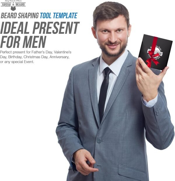 81H6dxGoXpL._AC_SL1500_.jpg Beard Shaper & Beard Shaping Tool for Men, Beard Lineup Guide Template, Perfect for Styling and Edging, Includes Dual Action Beard Comb & Barber Pencil Liner