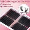 81HEQO-nLhL._SL1500_.jpg EYDEVRO Fluffy Lash Clusters Kit 80D100D Volume Lash Extension Kit 280 Pcs Left/Right Cluster Eyelash Extension Kit D Curl Thick Mega Lash Clusters with Waterproof Lash Bond and Seal and Lash Tweezers