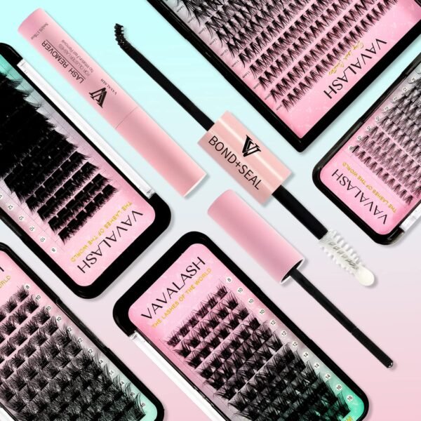 81Hc9eMQA9L._SL1500_.jpg VAVALASH Lash Bond and Seal Cluster Lash Glue Individual Lashes Glue for DIY Lash Extensions Long Retention Strong Hold 48-72 Hours Waterproof Lash Bond for Lash Clusters(5ml+5ml)