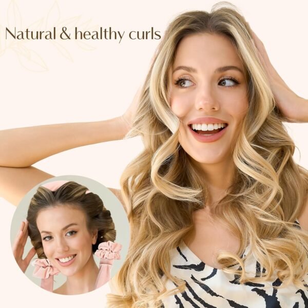 81I38h1NS3L._SL1500_.jpg Yanibest Heatless Hair Curler, No Heat Hair Curlers to Sleep in, Super Soft Ribbon Wrap for Long Hair, Overnight Heatless Curling Set with Scrunchies and Clip, for All Hair types