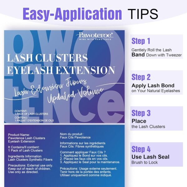81I7XPgmDjL._SL1500_.jpg Pawotence Lash Clusters 40D 280pcs Cluster Eyelash Extensions 9-16mm Mix Eyelash Clusters Lash Extension Individual Lashes for Self Application (40D, 0.07D, 9-16mm)