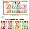 81IfGP-TdOL._SL1500_.jpg AZEN 24 Pack Lip Balm, Natural Lip Balm Bulk, Lip Care Product, Moisturizing Lip Balms for dry cracked lips - 12 Flavors