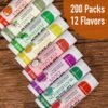 81IrXrjlutL._SL1500_.jpg AZEN 200 Pack Lip Balm, Natural Lip Balm Bulk, Lip Care Product, Moisturizing Lip Balms for dry cracked lips - 12 Flavors